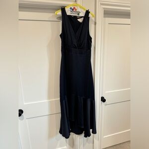 BHLDN Navy Silk Dress